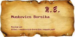 Muskovics Borsika névjegykártya